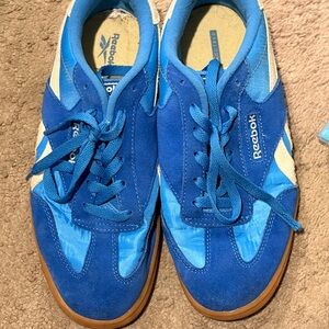 Reebok Kids Royal Blue Suede & Nylon Sneakers